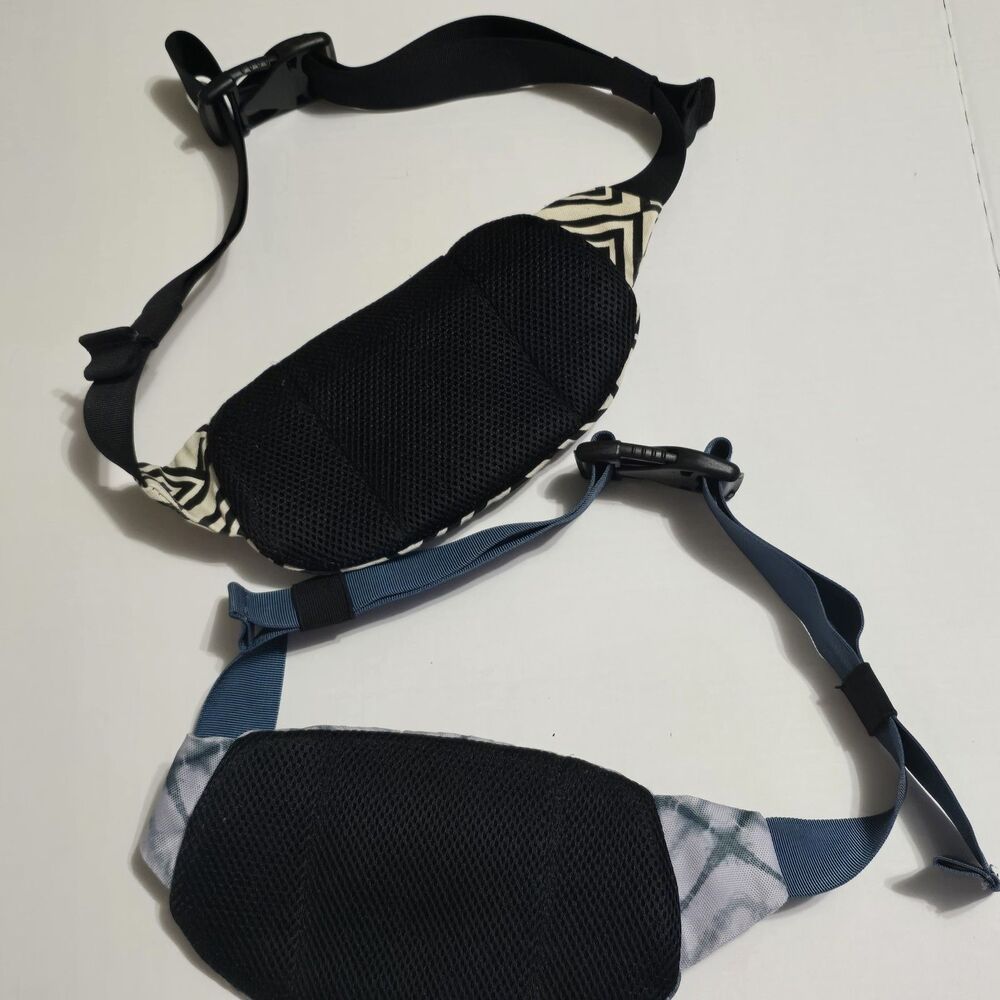 KAVU Spectator Waist Belt Bag Lot of 2 Fanny Packs Canvas Lobby Tile Ocean Dye - Picture 2 of 6
